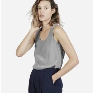 Everlane The Silk Tank in Gray